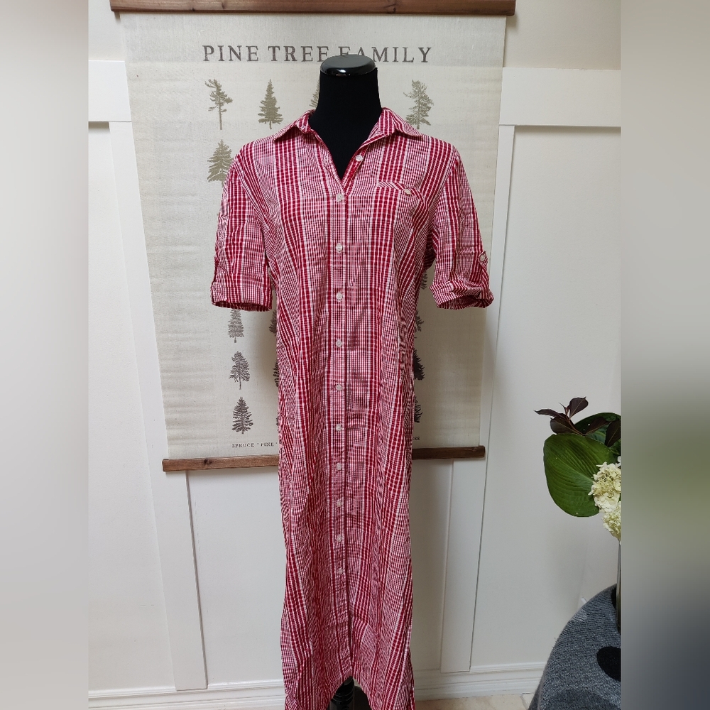 Talbots Plaid Button Down Dress - 12